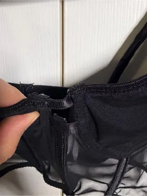Kat the label Black Mesh Longline Underwire Bralette size small thumbnail 8