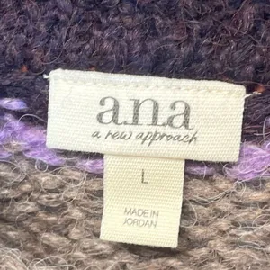 NWT a.n.a. Women’s Patchwork Sweater Large Colorblock Long Sleeve Boho Brown NEW thumbnail 10