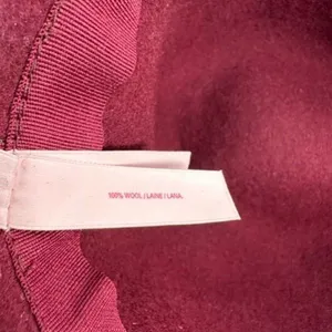 Vintage‎ Victoria Secret Wide Brim Wool Floppy Brim Hat Wine Burgundy elegant thumbnail 10