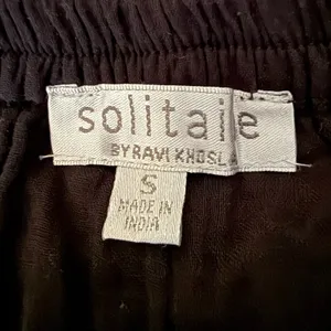 Solitaire Black Eyelet Ruffle Skirt‎ Size S Romantic Tiered Boho Lined Cotton thumbnail 6