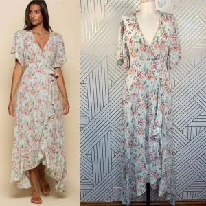 RAGA Secret Escape Floral Faux Wrap‎ Maxi Dress thumbnail 2