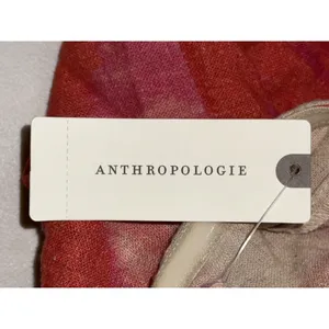 NWT Anthropologie Pink Red Floral Linen Cotton Strapless Maxi Dress Size XXS 2XS thumbnail 10