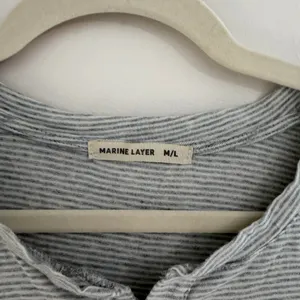 Marine Layer Supima Cotton Modal Blend Striped Henley Long Sleeve Tee‎ Size M/L thumbnail 4
