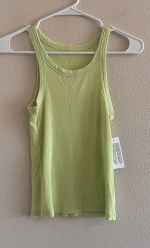 NWT American Eagle Outfitters Lime Green Ribbed Tank thumbnail 1
