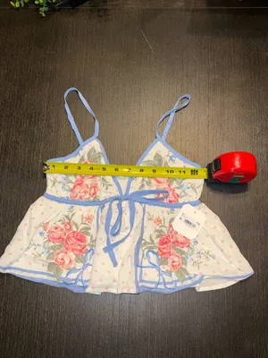 Altar'd State Lila Floral Babydoll Tank Coquette Romantic Boho Y2K Fairycore thumbnail 7