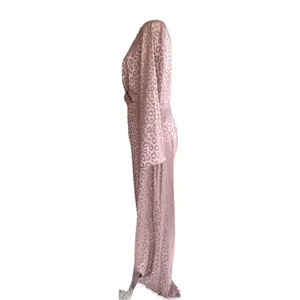 Lulus Dusty Lavender‎ Leopard Print Bell Sleeve Jumpsuit NWT M (6) thumbnail 3