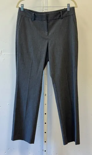 Ann‎ Taylor Factory Petite Gray Straight Leg Dress Pants Trousers 6P Charcoal thumbnail 1