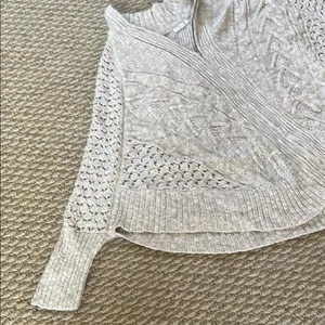 Maurices Cream Cable-Knit Poncho Sweater thumbnail 2