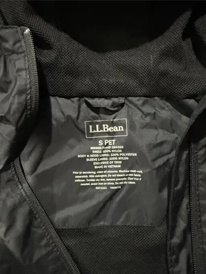 L.L. Bean Black Rain/Windbreaker Jacket thumbnail 2