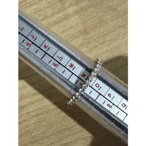 Dainty Delicate Wedding Ring Eternity Band 925 Silver Sterling Sz 7 thumbnail 3