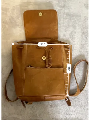 Women's Stone Mountain Brown Leather Backpack One Size thumbnail 8