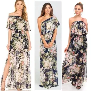 Show me Your mumu hacienda multi way maxi‎ bridesmaids dress party blossom small thumbnail 2