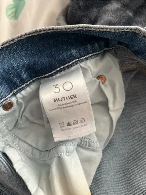 MOTHER Straight Leg Jeans Womens Size 30 Medium Wash High Rise Raw Hem Stretch thumbnail 15