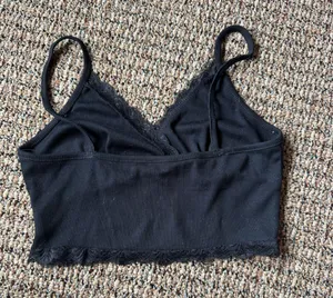 Amazon Black lace bralette crop top thumbnail 2