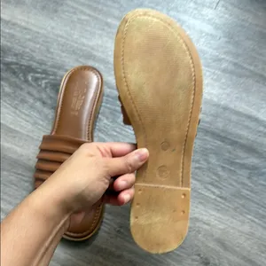 Bella Vita Brown Leather Slide Sandals 10M thumbnail 4