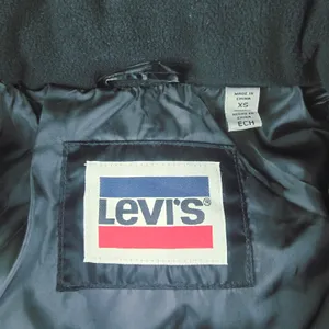 Levis NWT Womens Shiny Black Quilted Bubble Puffer Hooded‎ Jacket XS thumbnail 5