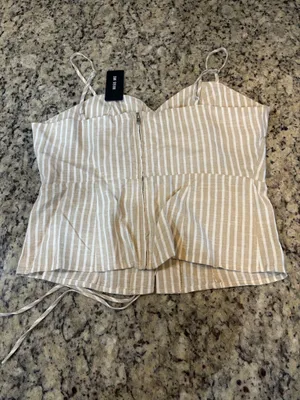 Miss Me Striped Corset Top XL thumbnail 5