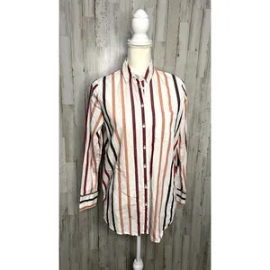 Madewell Women's XS‎ Striped Button-Up Shirt Long Sleeve Casual Relaxed Fit thumbnail 6