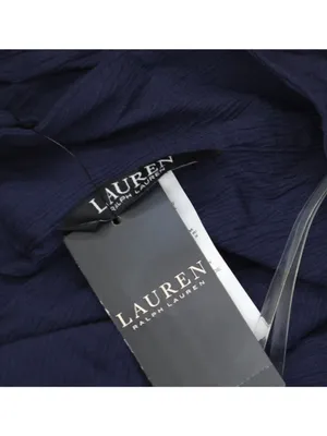 NWT Lauren Ralph Lauren Swim Cover-Up Tunic with Side Slits Dark Navy Blue 1X thumbnail 7