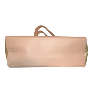 Jimmy Choo Parfums Tote Bag Pink Rose Gold Glitter Side Panels Shoulder Bag thumbnail 3