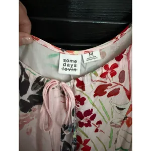 Somedays Lovin Golden Fields Pink Floral Maxi Dress Size M thumbnail 6