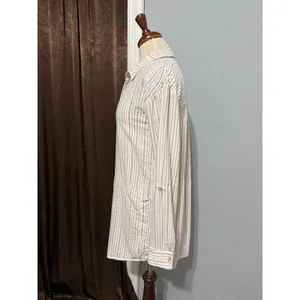 Free People Striped Tunic Shirt‎ Womens XS Long Sleeve Boho Split Neck Pullover thumbnail 13