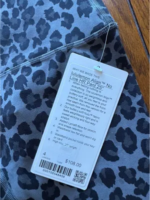 Lululemon Align No Line High Rise 25” True Leopard Black Multi Size 4 NWT thumbnail 4