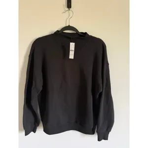 $108 New JCrew Heritage Terry Mockneck Sweatshirt Black Small thumbnail 3