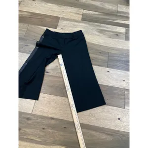 LOFT Marisa Black Wide Leg Capri Gaucho Pants Sequin Detail Size 2 thumbnail 5