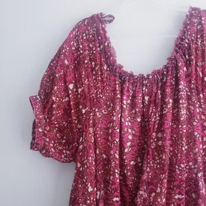 Free People Fuchsia Combo Babydoll Mini Abstract Dress thumbnail 8