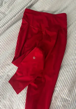 Red Lululemon Leggings thumbnail 1