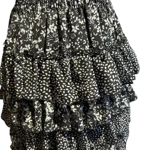 CZ Cover Up Smocked Layered Ruffle Dress Med Boho Chic Fairy Cottage Whimsey thumbnail 10