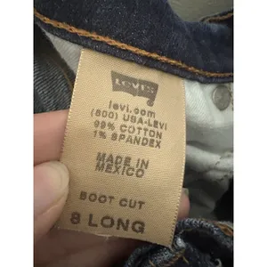Vintage Y2K Mid rise Boot Cut 515 Levi’s Jeans Size 8 Long Dark Wash Flare thumbnail 5