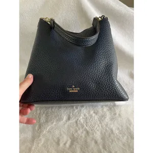 NWOT new Kate Spade Black Pebbled Leather Shoulder Bucket Bag thumbnail 4