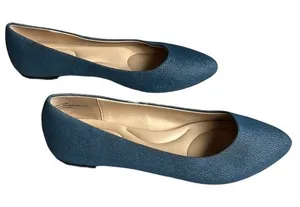 Coach and‎ Four Womens Denim Melitta Glitter Almond Toe Flats Size 6 thumbnail 1