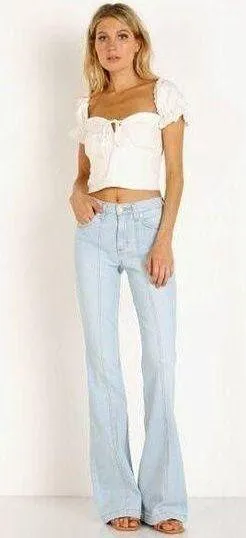 Wrangler NWT Seamed Flare Boot Cut High Rise Bold Boot Jean 10/30 X 34 thumbnail 1