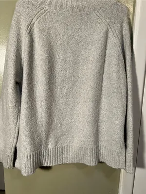Gilli Women's Size Medium Mock Neck Turtleneck Sweater Light Gray Stretch LT1243 thumbnail 9
