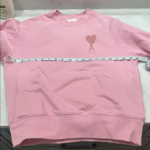 Ami De Coeur-Embroidered Sweatshirt In Pink thumbnail 14