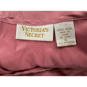 Vintage‎ Victoria's Secret 100% Silk Tank Top Pink Y2K Gold Tag Small thumbnail 3