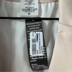 NWT Nakepe Blazer Single Button Front Long Sleeve Collar Pockets Business Office thumbnail 8