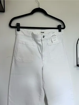 NWT Madewell Tall White The Emmy Wide Leg Jeans Size 30T‎ thumbnail 3