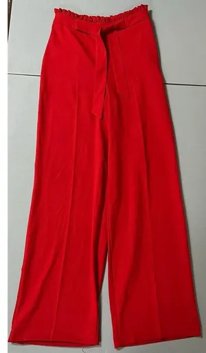 Miss Selfridge Red Belted High-Rise Wide-Leg Pants Bottoms Trousers Slacks Size 2 ❤️✨ thumbnail 6