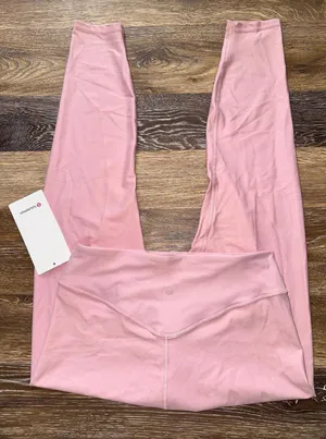 Lululemon Wunder Under Senseknit High Rise 25” Pink Haze Size 10 NWT thumbnail 1