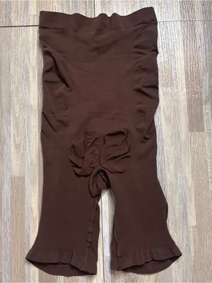 SKIMS Brown High-Waist Shapewear Bike Shorts thumbnail 4