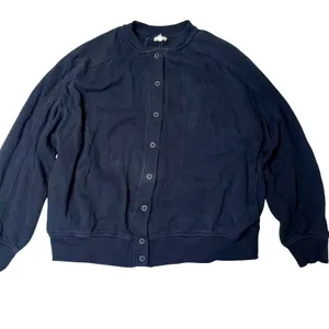 Aerie Cardi Bomber black snap‎ front cardigan 2024 oversized relaxed fit small thumbnail 4