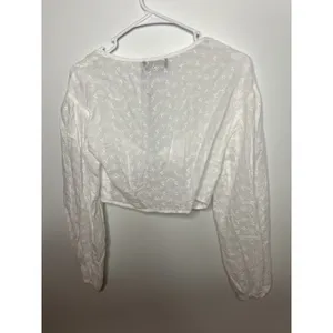 NWT! Cider Med White Long Sleeve‎ Corset Top Vtg style Cottagecore Whimsy thumbnail 5
