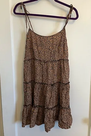Leopard print sun dress Tan Size L thumbnail 1