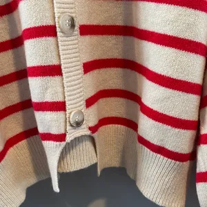HYFVE Large Button Back Cream/Red‎ Striped Sweater NWOT thumbnail 8