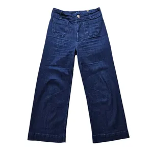 Maeve Anthropologie The Colette Jeans Womens 27 Crop High Rise Wide Leg Denim thumbnail 2