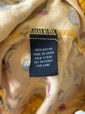 TOXIK Yellow Floral Summer Sundress Tie Front Double Slit Size Small thumbnail 4